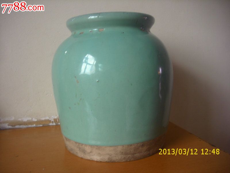 孔雀绿釉陶罐