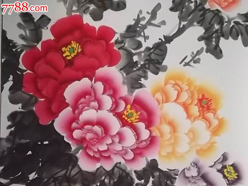 马桂芳条幅《花开富贵》原作