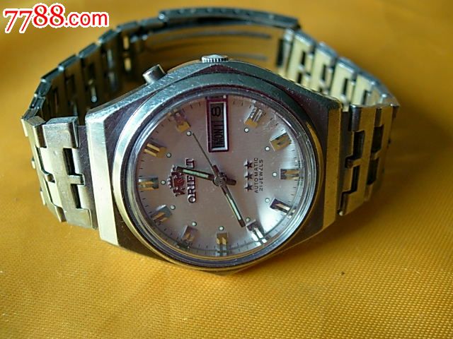 二手手表日本原装双狮表全自动机械表(六边型