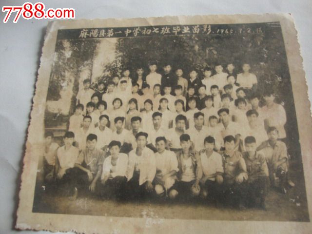 麻阳县1中毕业留影,老照片-- 集体大合影照片,老