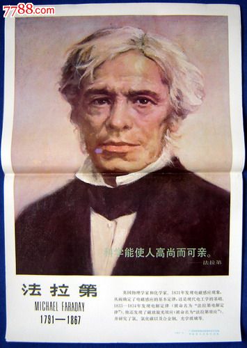 《法拉第》世界著名科学家画像