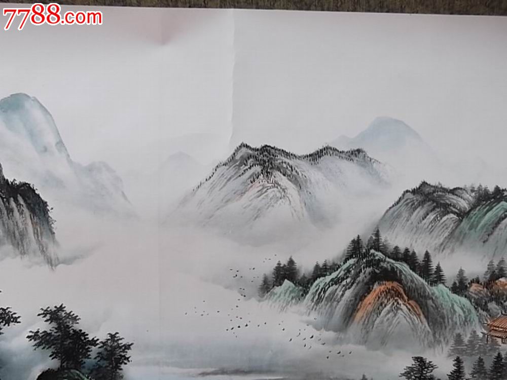 刘继伟巨幅山水《溪山游归-se16738187-山水国画原作-零售-7788收藏