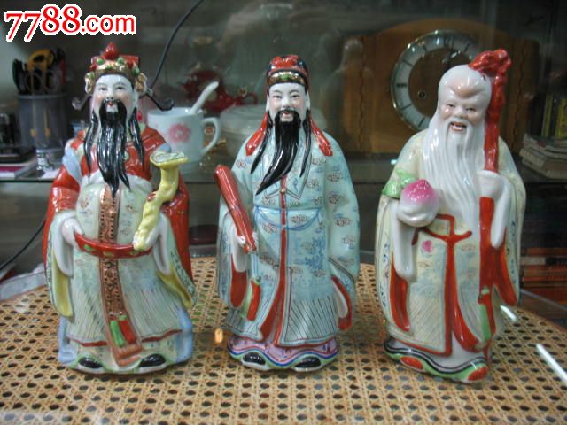 陶瓷福禄寿摆件一套