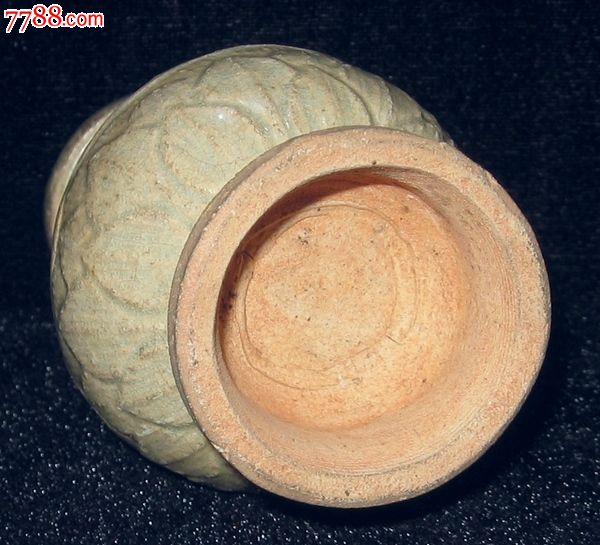 古瓷器老窑瓷器—宋代青白瓷模印花卉莲瓣纹瓶【大开门!好年份】