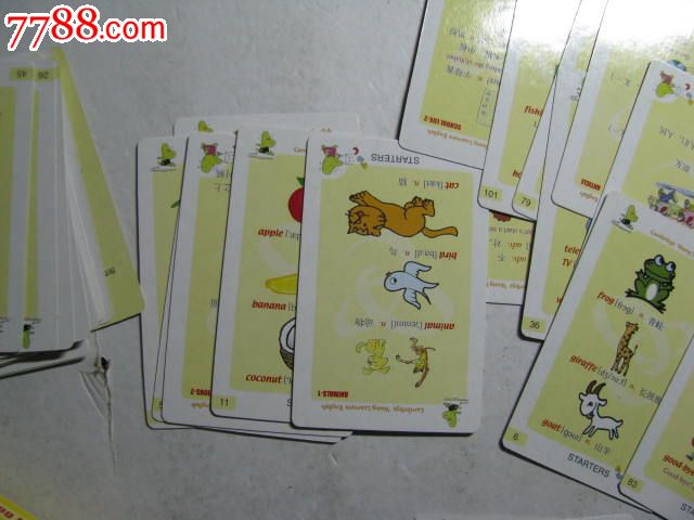 剑桥少儿英语考级词汇卡片_7788收藏