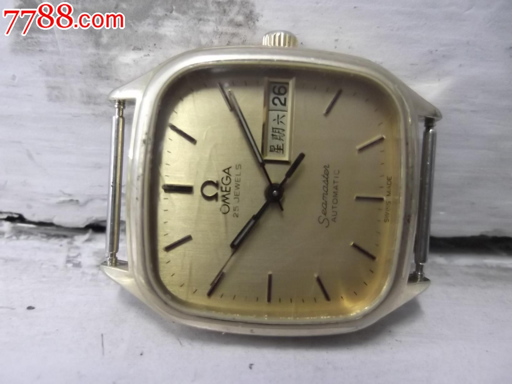 欧米茄,手表/腕表,机械,八十年代(20世纪),欧米茄,镀黄金,瑞士,三针