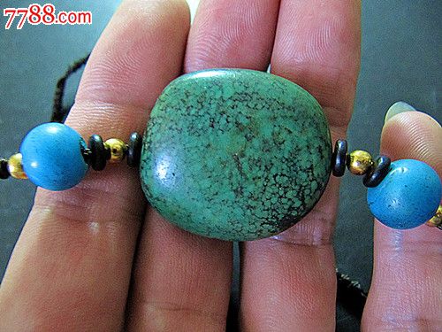 老绿松石项链