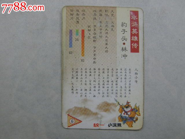 统一小浣熊——水浒英雄传6(林冲)