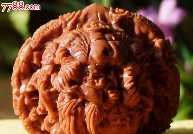 核桃店-43.2精品雕刻十八罗汉(狮虎兽)-c554