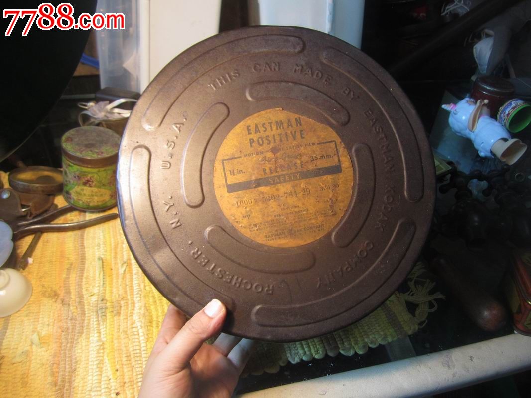 民国时期美国进口老电影胶片盒_铁皮盒\/铁筒_