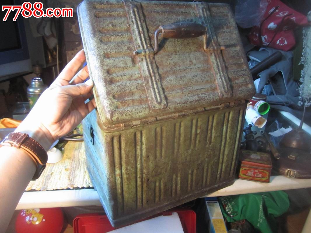民国抗战时期金陵兵工厂老铁箱_铁皮盒\/铁筒_民国云南往事【7788收藏__中国收藏热线】