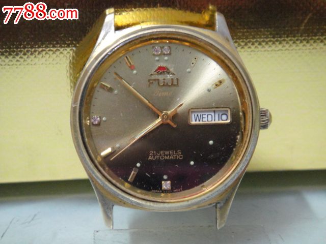 镀金全自动带夜光点位双日历日本富士山-手表/腕表-se17674462-零售