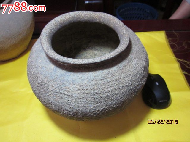 春秋印陶回字纹陶罐_灰陶_鉴别图片_收藏价格_7788陶器收藏
