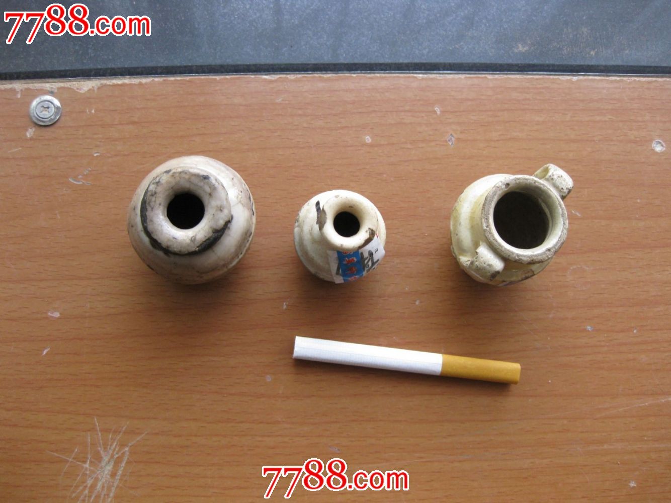 元代白釉瓷药瓶-3个