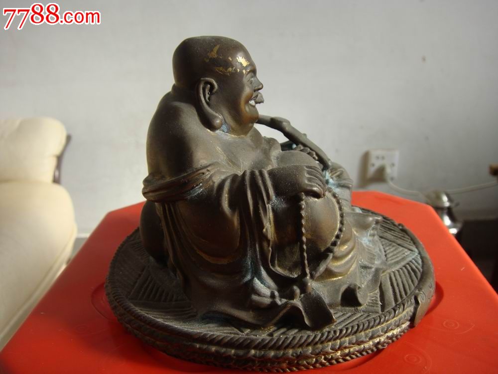 收藏多年精品【笑面大肚～弥勒佛】-铜像/铜佛像--se