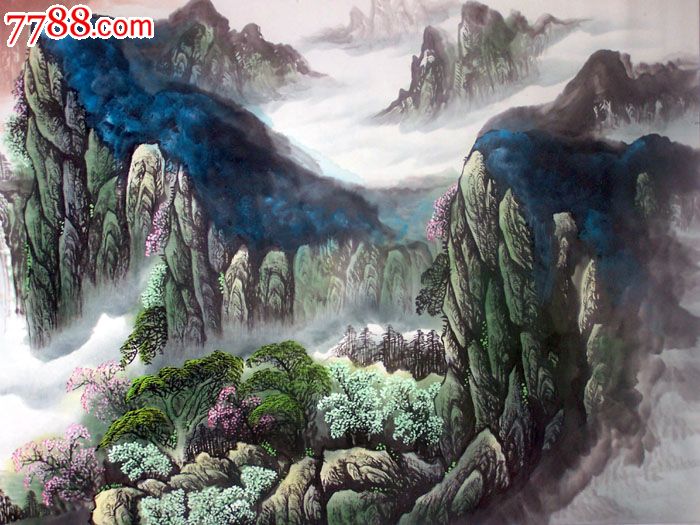 张德成-大幅山水国画《江山如画》
