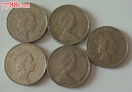 1980至198*年5元香港硬币《英女皇头》(大批量每个10元)