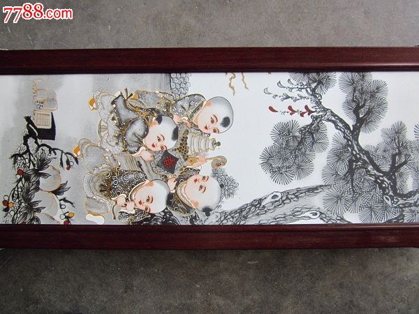 中国古代【婴戏图】瓷版画