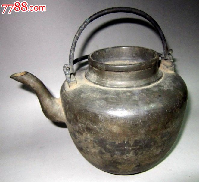 旧制民国老点铜锡茶壶