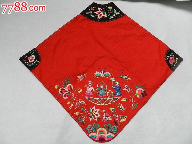 花卉图绣花肚兜】山西地方特色纯手工绣花-其他服饰-se18353203-零售