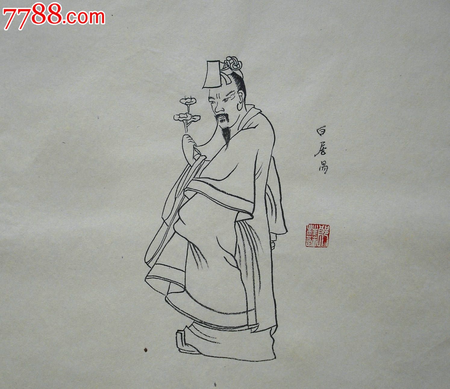 白描人物89-价格:12元-se18767961-人物国画原作-零售-中国收藏热线