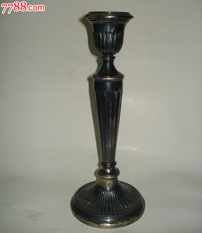 古董古玩杂项收藏银器收藏835银蜡烛台烛台