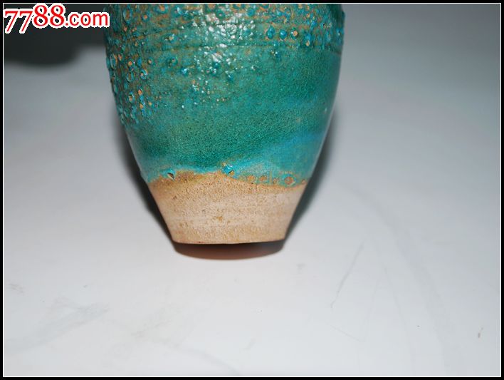 宋代出土孔雀蓝釉小罐一个_蓝釉瓷_夏家古玩【7788