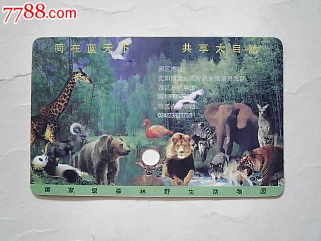 【沈阳森林野生动物园】纸卡门票