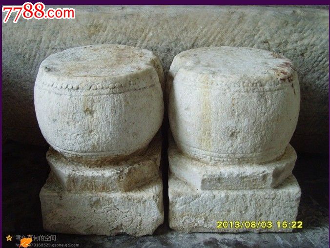 汉白玉柱墩一对_石鼓/石墩_汉白玉古石轩【7788收藏】