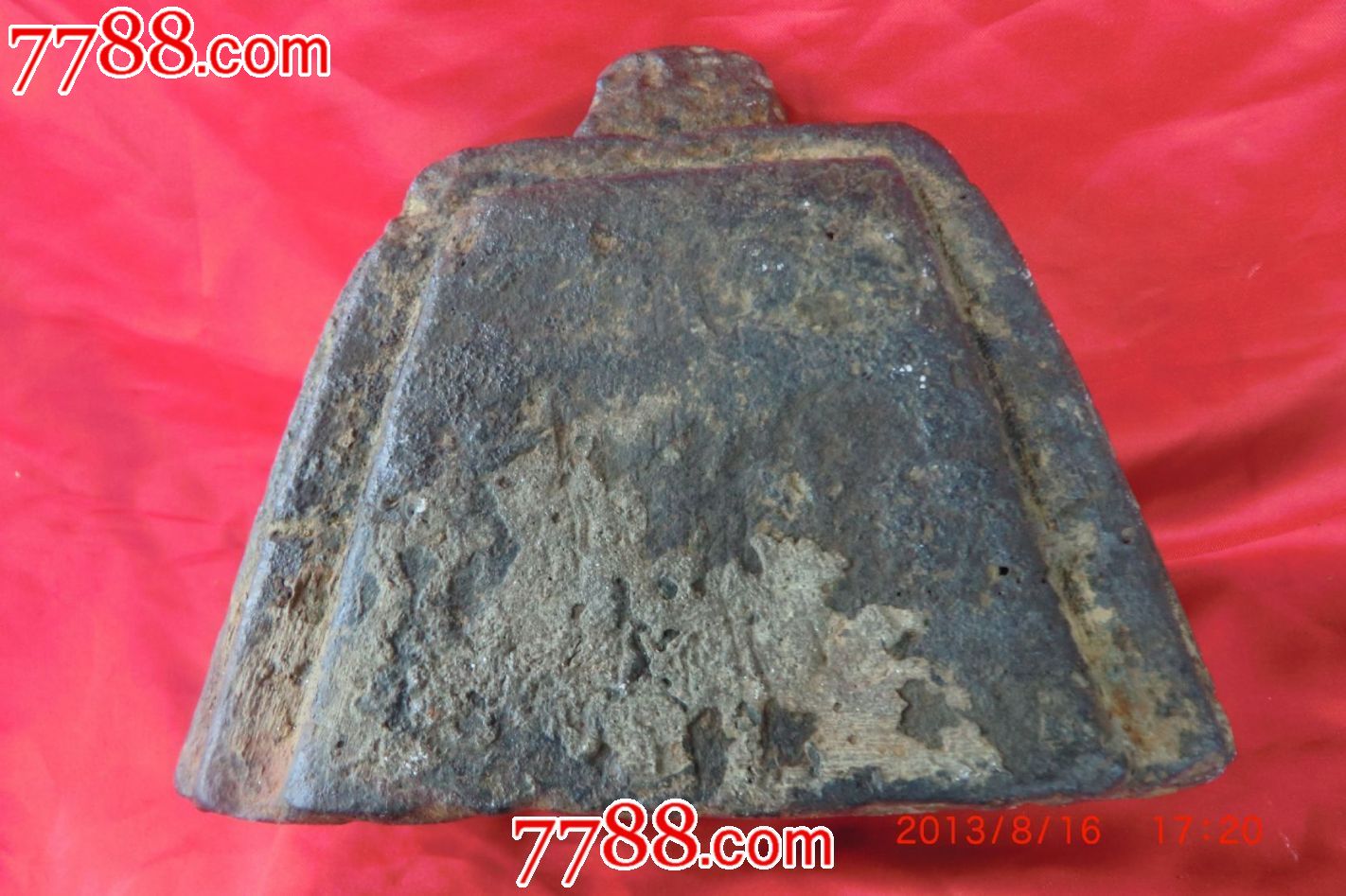 36斤重的大称砣让朋友和专家欣赏,秤砣/砝码/古权,年代不详,铁,方形
