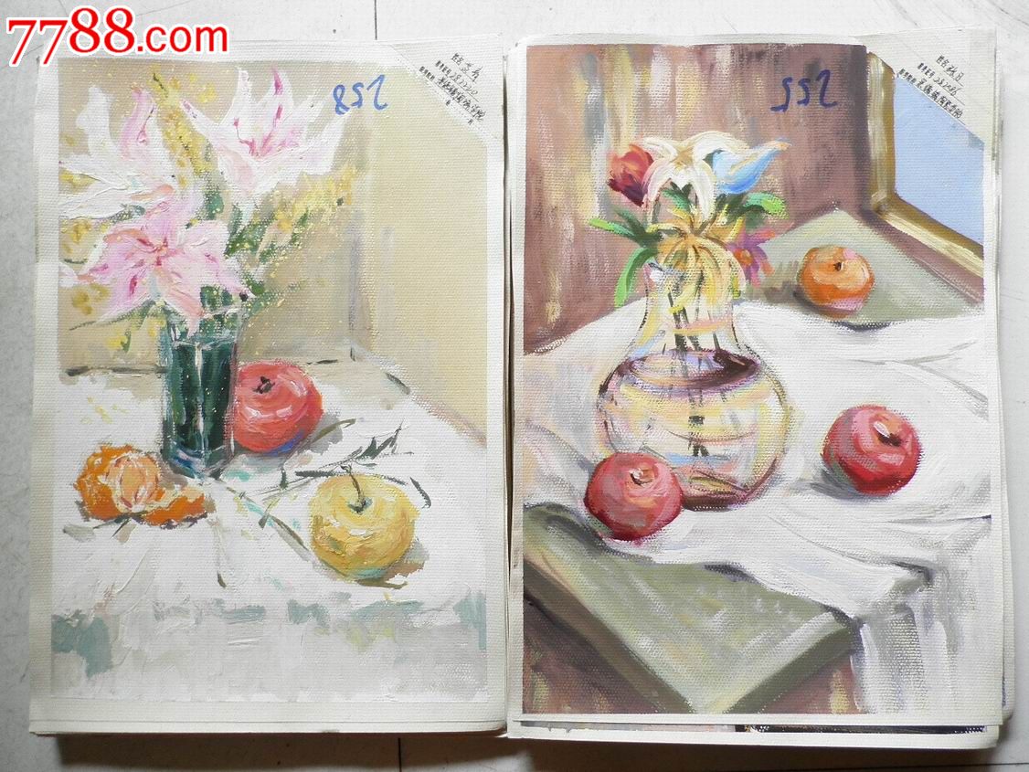 水粉画原画考试作品【60张合售】