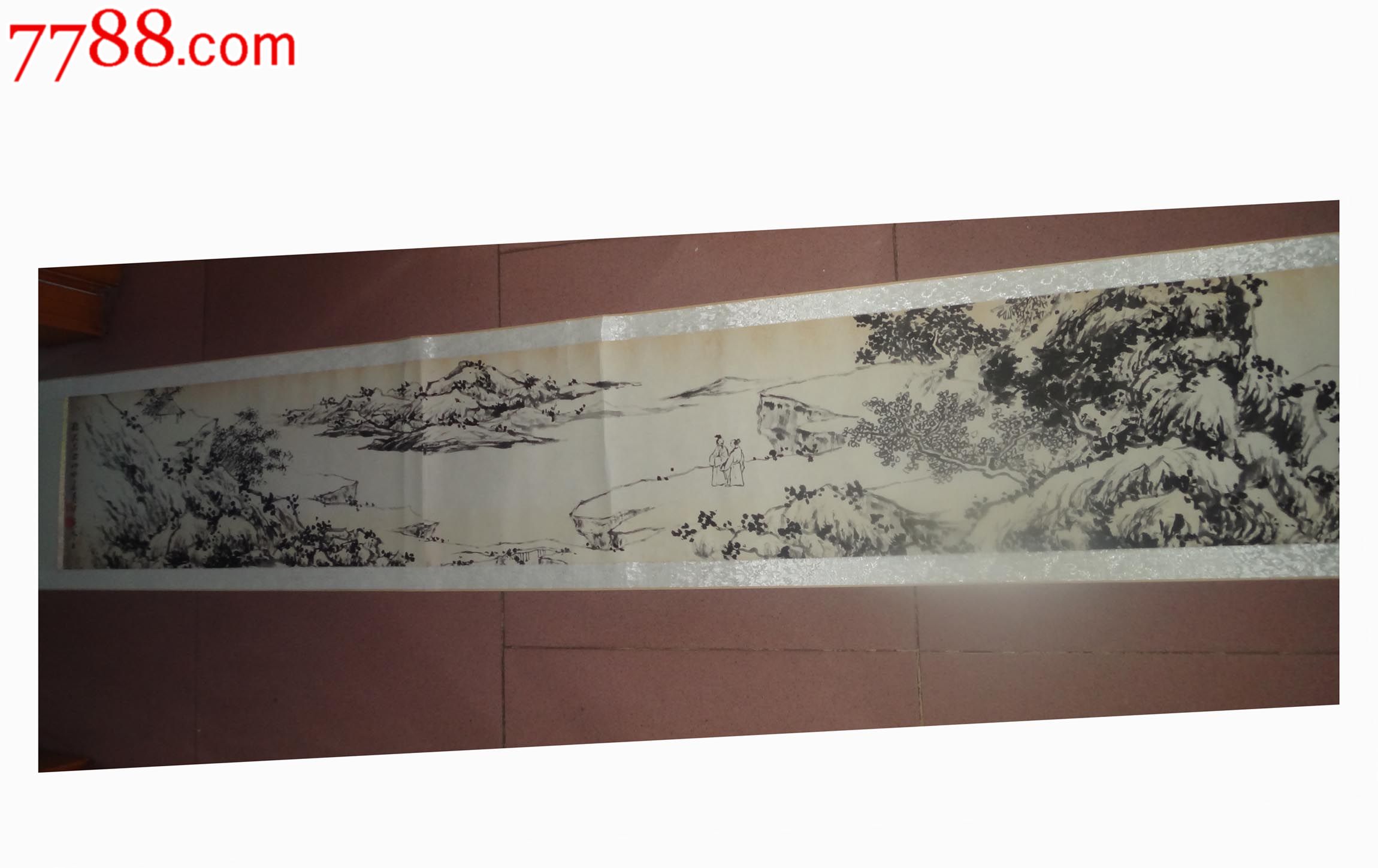 晚清民国,山水画长卷,款,印不识,作者请自鉴
