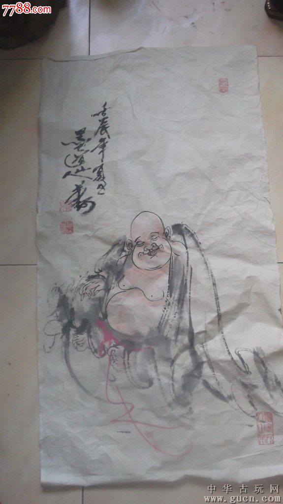 国画弥勒佛,墨道山人笔墨潇洒大气豪放无拘无束