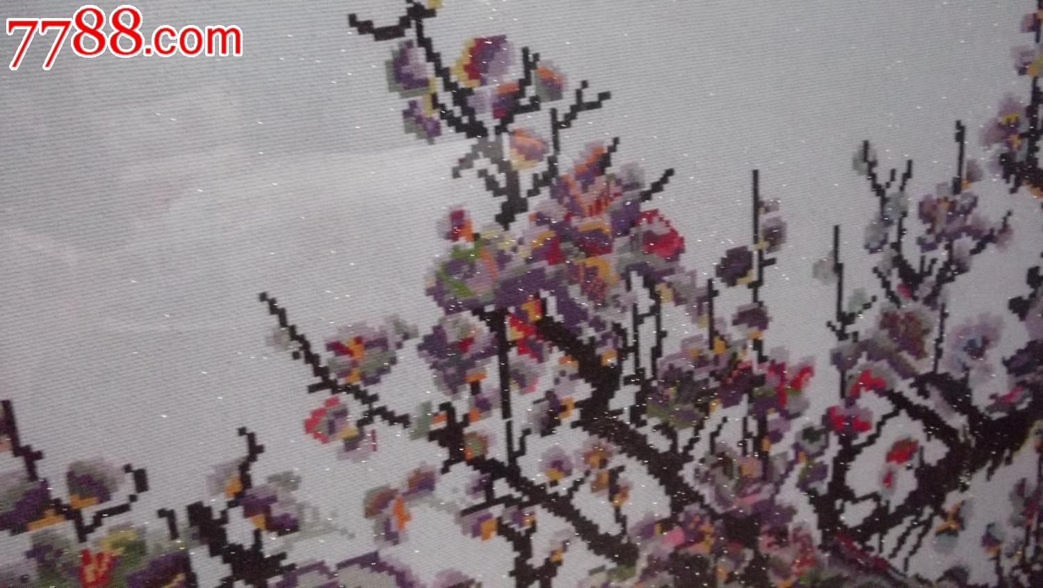 紫气东来一幅裱好的梅花图