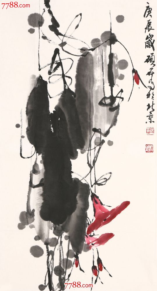 陈硕石花鸟_花鸟国画原作【清静斋】_第1张_7788小人书