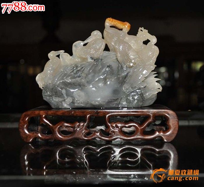 寿山石-荔枝冻-高山晶-仙鹤_价格3600元_第1张_7788收藏__收藏热线