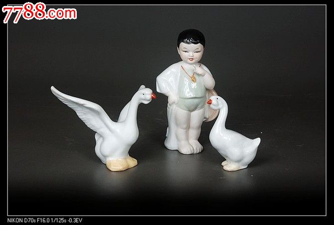已故中国陶瓷艺术大师作品《鹅司令》潮州老枫溪美术瓷