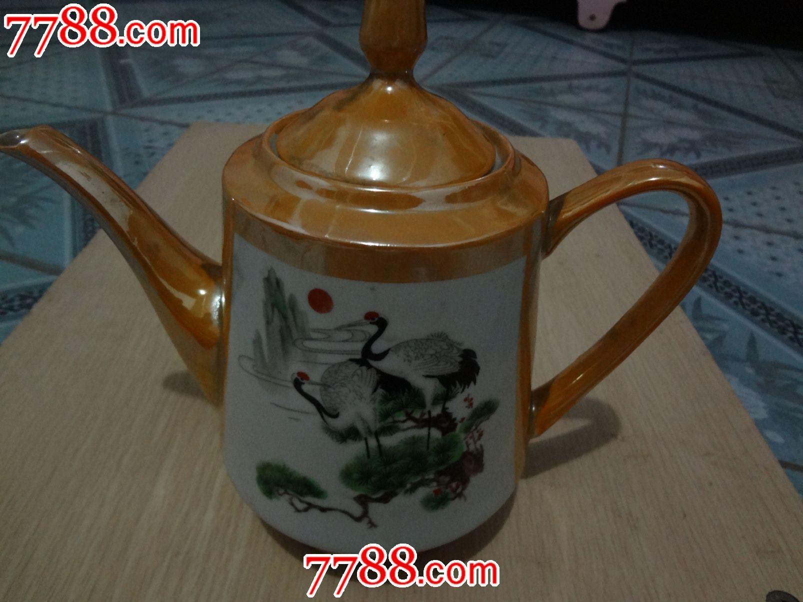 松鹤茶壶一把_茶壶_古老旧物店【7788收藏__收藏热线】