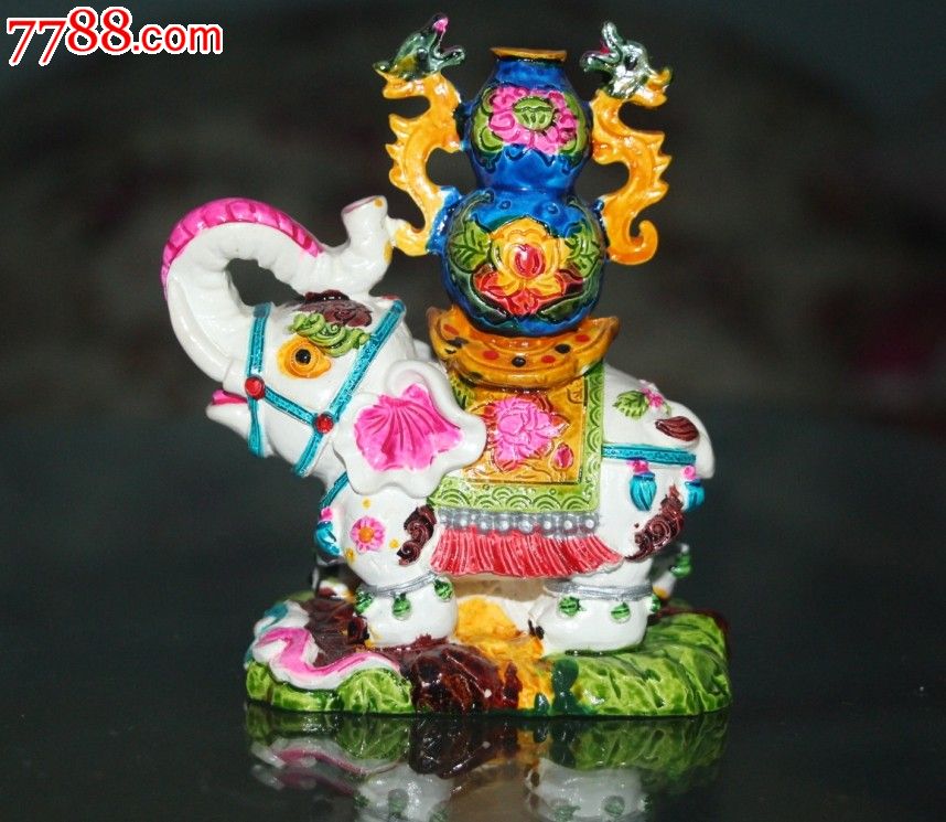 和平象和平象征摆件大像吉祥物幸福好运双龙得福幸福安康五彩缤纷珍藏