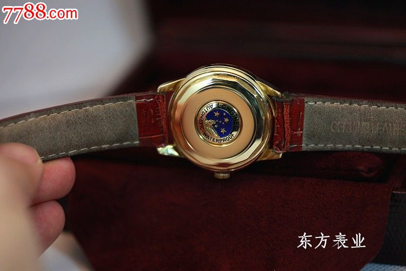 美品相全18K黄金longines浪琴全自动机械表男