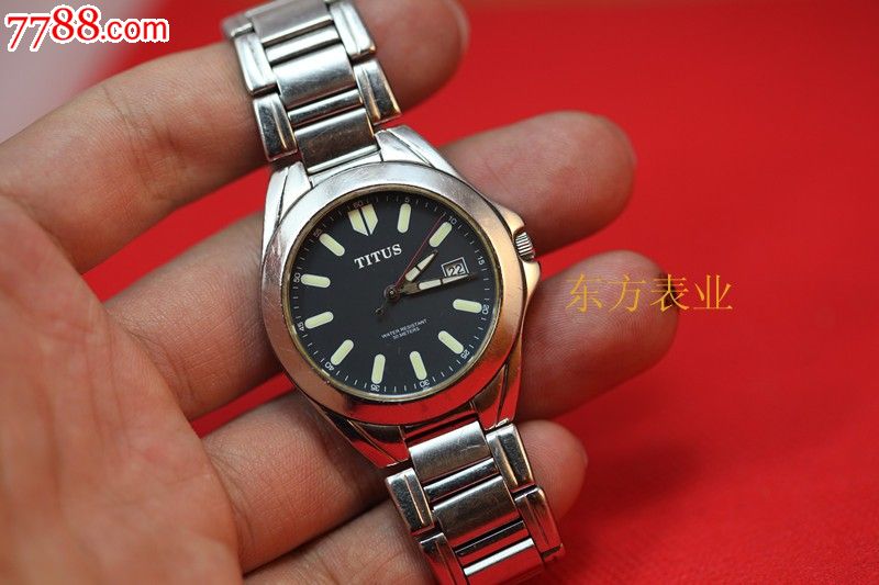 titus铁达时二手原装/日历/石英06-0475品牌/流行手表店铺保修