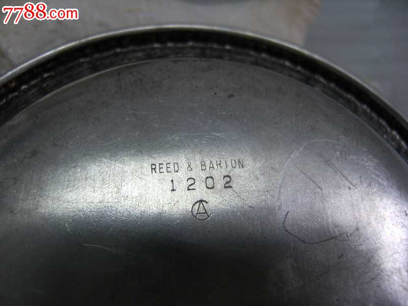 美国古董银器reed&barton纯银浮雕糖果盘