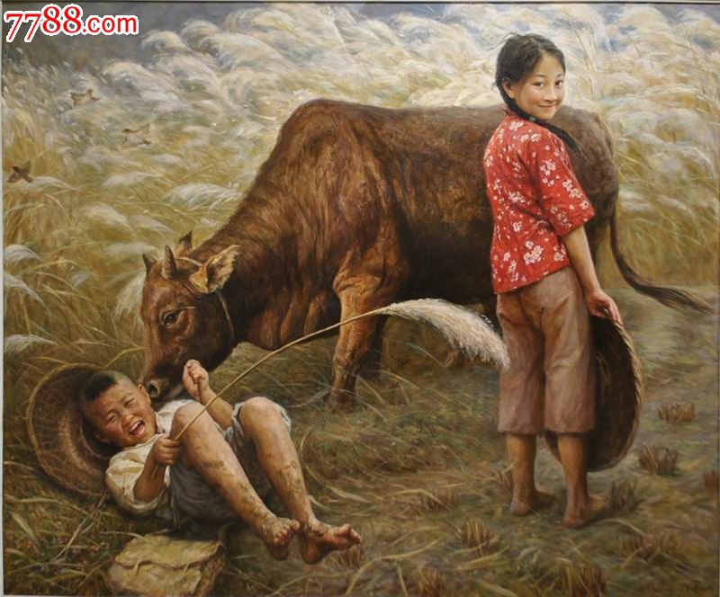 李自健,人性,美,爱,乡村,儿童,少女,油画系列_议价_第1张_7788收藏