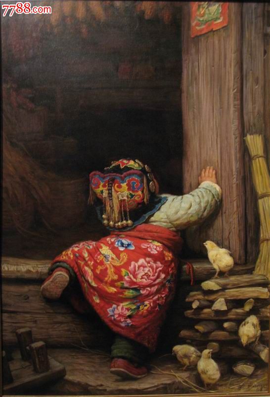 李自健,人性,美,爱,乡村,儿童,少女,油画系列_价格10.