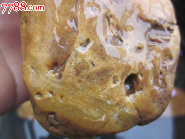 黄蜡石,晶蜡石,观赏石《原石…有漂亮的精美的红色玛瑙纹理…1