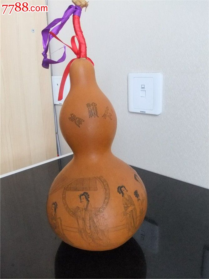 精品兰州葫芦:《红楼梦》高35cm(带龙头)_葫芦画_把玩阁【7788收藏__中国收藏热线】