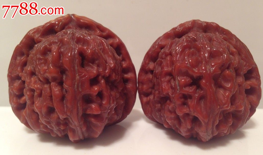 文玩核桃两年包浆老核桃精品42大白狮子!