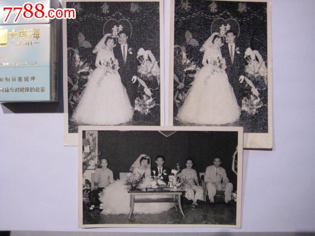 60年代结婚照3张.带签名