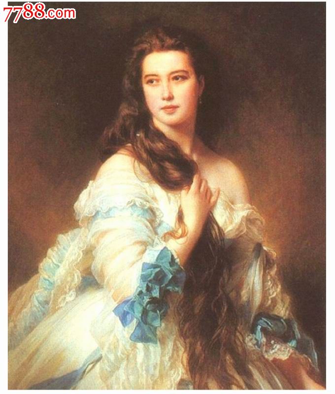 传世名画100幅,里姆斯基科萨科夫夫人温特哈尔特1864年