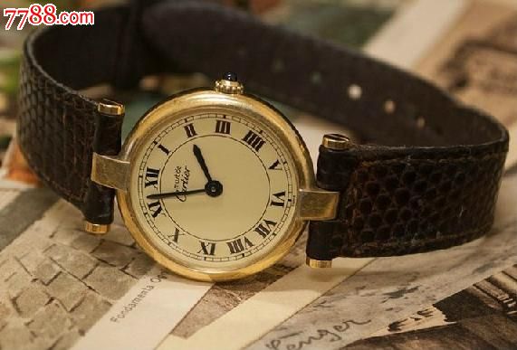 【现货】正品卡地亚cartier石英女表925纯银18k包金表壳